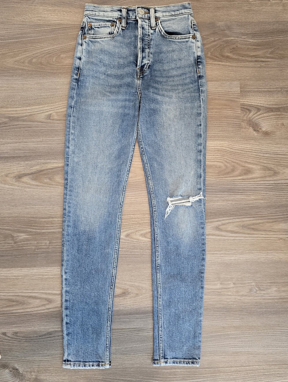 Re/Done Worn Retro Sin Skinny Jeans